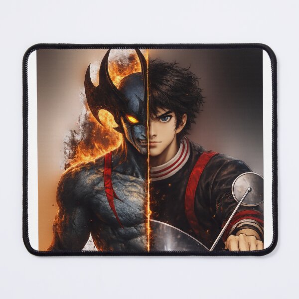 Item preview, Devilman Trasformation Split - Dark Fantasy Anime Demon vs Human Art designed and sold by Apocryphalwar.