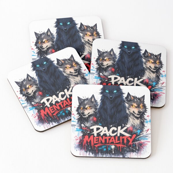 Item preview, Anime Wolf Pack Graffiti Streetwear Pack Mentality Tee designed and sold by etuvibes.
