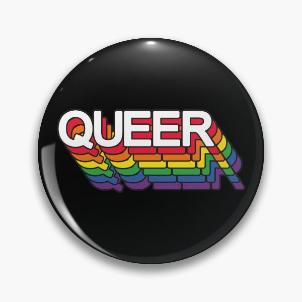 Item preview, Rainbow Retro “QUEER” Pride Graphic: LGBTQ+ Pride Design designed and sold by LCWaterworth.