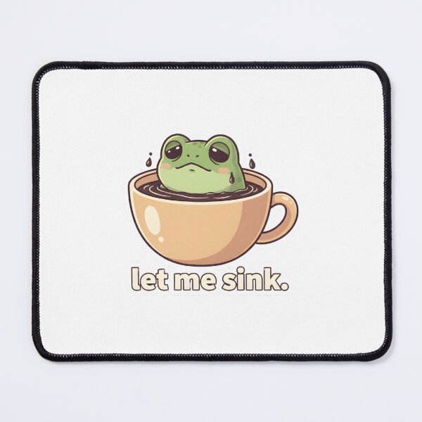 Item preview, Let Me Sink Sad Frog Funny  Mood Design designed and sold by TiredSociety.