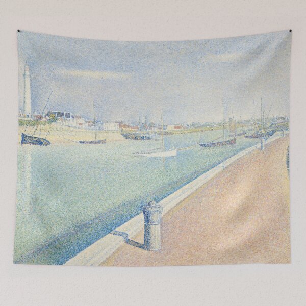 Item preview, The Canal of Gravelines by Georges Seurat: Serene Pointillist Harbor Poster designed and sold by artofuniverse.