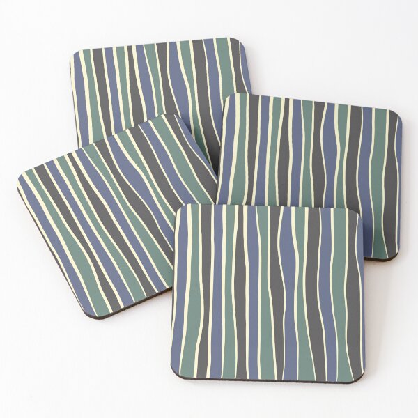 Item preview, Imperfect stripe-Black,green & dark blue color designed and sold by Pattern Pie.