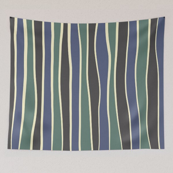 Item preview, Imperfect stripe-Black,green & dark blue color designed and sold by Pattern Pie.