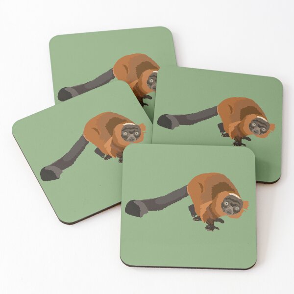 Item preview, R is Red Ruffed Lemur,Red Ruffed Lemur Illustration – Vibrant Primate Art for Wildlife and Nature Lovers designed and sold by PrettylittlepastelUk.