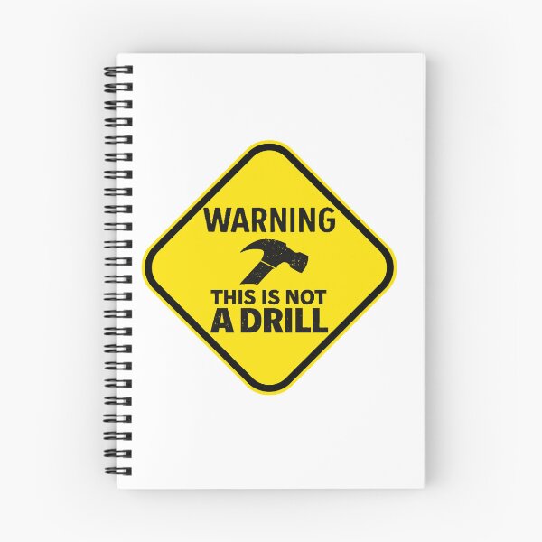 Item preview, Funny Warning Sign Style Hammer Not a Drill Design for Humor Lovers designed and sold by RickE.