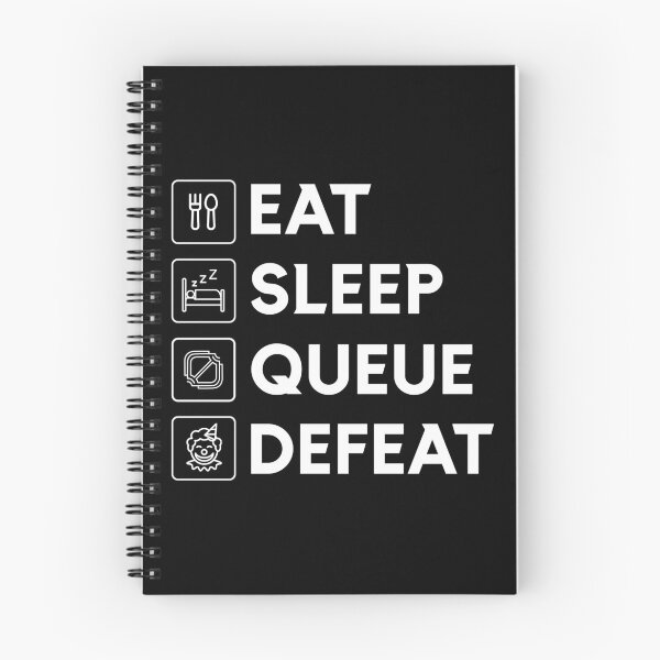 Item preview, Eat Sleep Queue Defeat - League Parody Design (White Text) designed and sold by ClownshoesOffic.