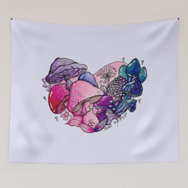 Item preview, Mushrooms in my heart - Earth Day designed and sold by ThaisMelo.
