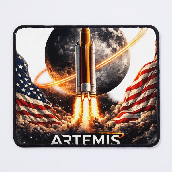 Item preview, Space Rocket Launch Mission to The Moon Artemis, space exploration fan gift, inspired astronaut graphic tee designed and sold by Inkvado.