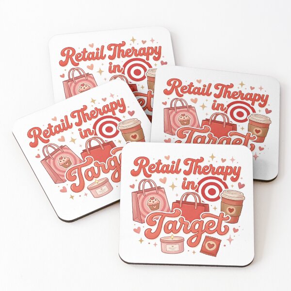 Item preview, Retail Therapy in Target Funny Quote – Cute Girly Shopping Aesthetic Sticker designed and sold by butterflykissss.
