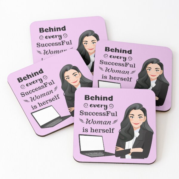 Item preview, Behind Every Successful Woman Is Herself Design – Empowered Business Woman for Stickers, Mugs, Tote Bags, Journals, Acrylic Blocks & Coasters designed and sold by SyedaPrints.