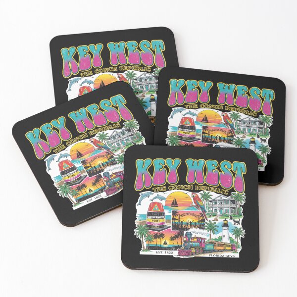 Item preview, Key West Florida Vintage Retro Sunset Hemingway Cats Mallory Square Travel Souvenir designed and sold by Milasneeze.
