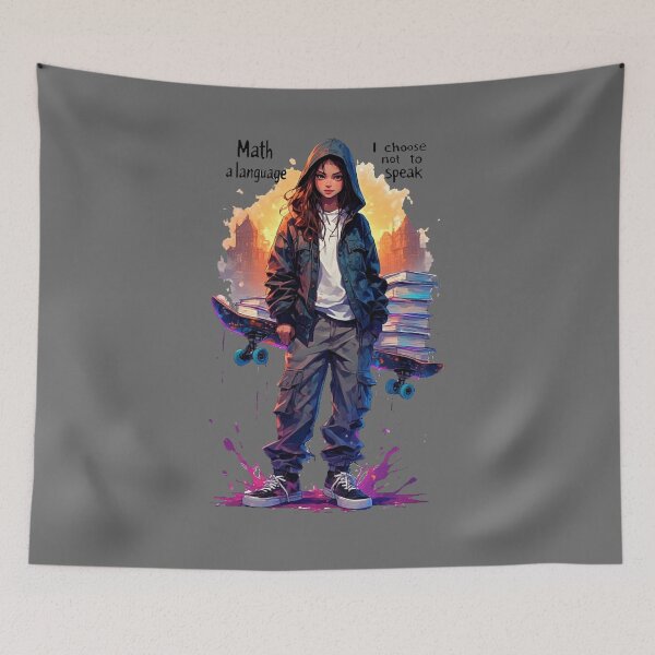 Item preview,  SCHOOL OFFLINE | Math is a Language... | Cyber Rebel - Girl No.1 designed and sold by Shift-Bloom.