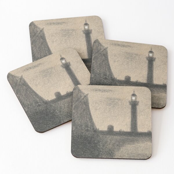 Item preview, The Lighthouse at Honfleur by Georges Seurat: Neo Impressionist Coastal Poster designed and sold by artofuniverse.