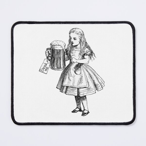 Item preview, Funny Vintage Style Drink Me Alice Beer Illustration for Book & Humor Fans designed and sold by RickE.