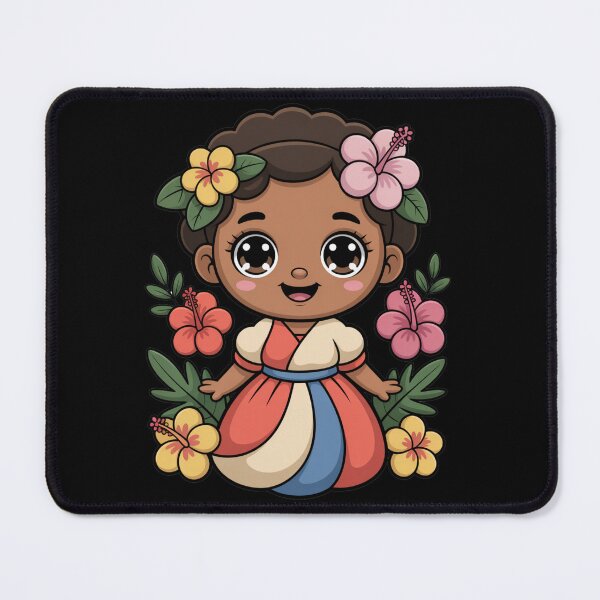 Item preview, Dominican Girl — Tropical Flower Crown Cartoon V7 designed and sold by DarylWelsh2024.
