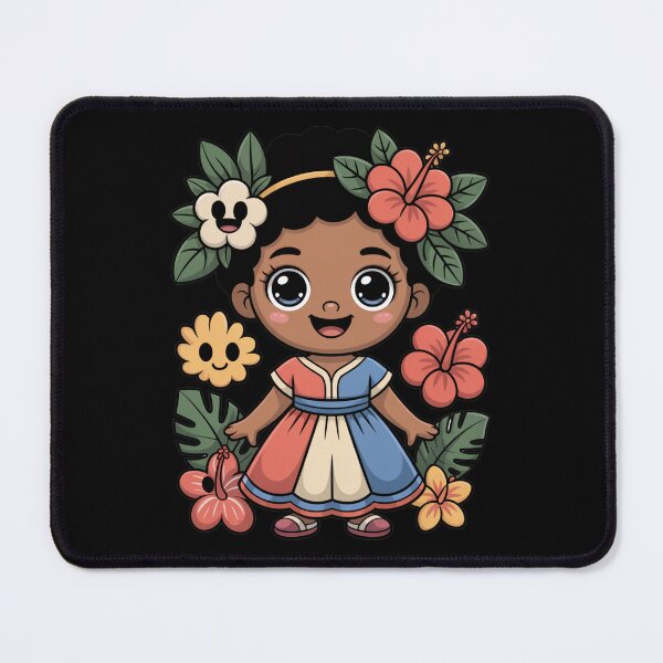 Item preview, Dominican Girl — Tropical Flower Crown Cartoon V8 designed and sold by DarylWelsh2024.