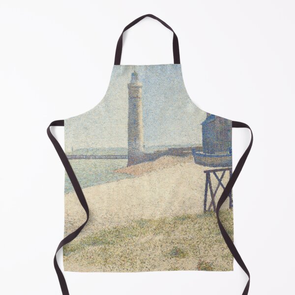 Item preview, The Lighthouse at Honfleur by Georges Seurat: Coastal Pointillist Fine Art Print designed and sold by artofuniverse.