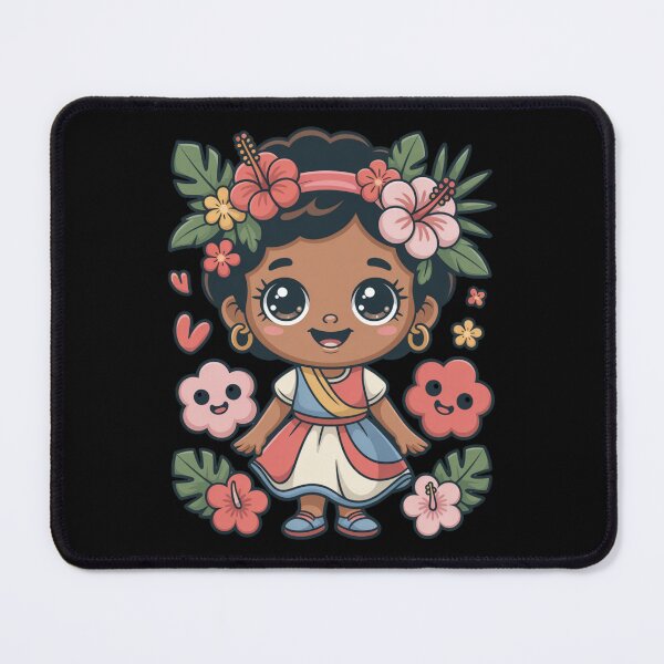Item preview, Dominican Girl — Tropical Flower Crown Cartoon V9 designed and sold by DarylWelsh2024.