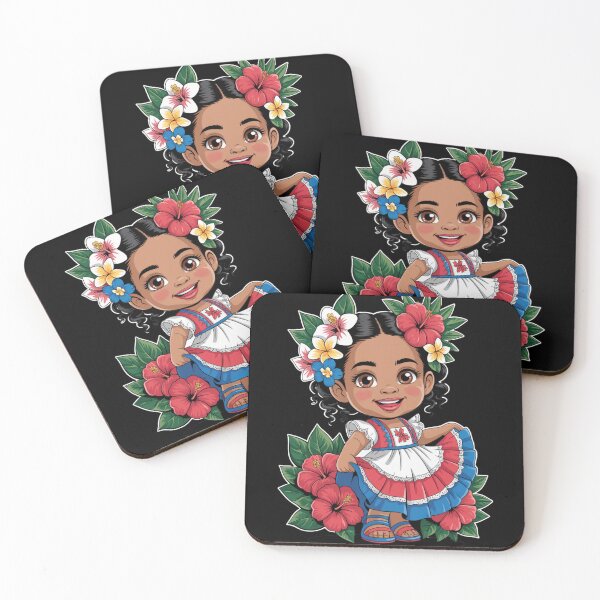 Item preview, Dominican Girl — Tropical Flower Crown Cartoon V10 designed and sold by DarylWelsh2024.