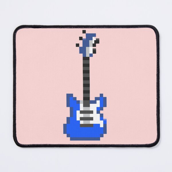 Item preview, Small Pixel Blocks on a Guitar (blue) designed and sold by ZERO-MIND.