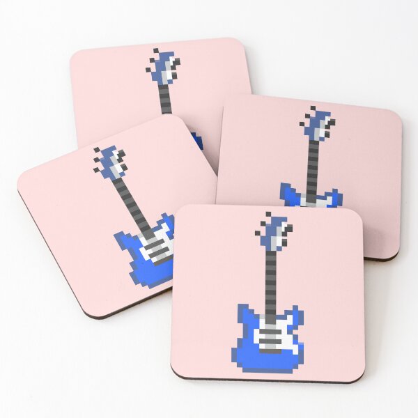 Item preview, Small Pixel Blocks on a Guitar (blue) designed and sold by ZERO-MIND.