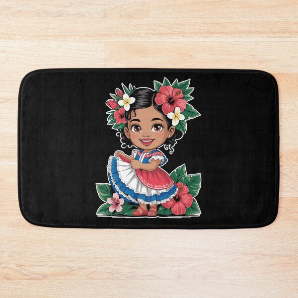 Item preview, Dominican Girl — Tropical Flower Crown Cartoon V11 designed and sold by DarylWelsh2024.