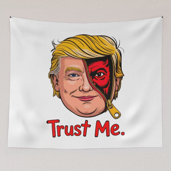 Item preview,  Trust Me Two Faced Zipper Reveal Political Satire designed and sold by EthosWear.