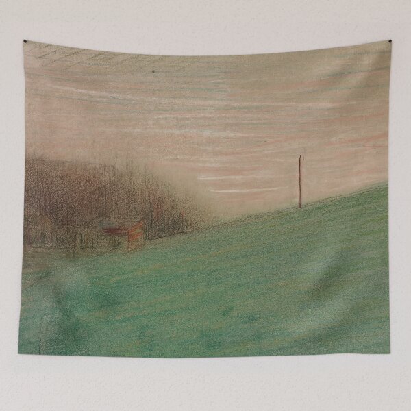 Item preview, The Meadow by Georges Seurat: Minimalist Neo Impressionist Landscape Poster designed and sold by artofuniverse.