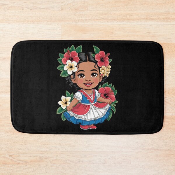 Item preview, Dominican Girl — Tropical Flower Crown Cartoon V13 designed and sold by DarylWelsh2024.