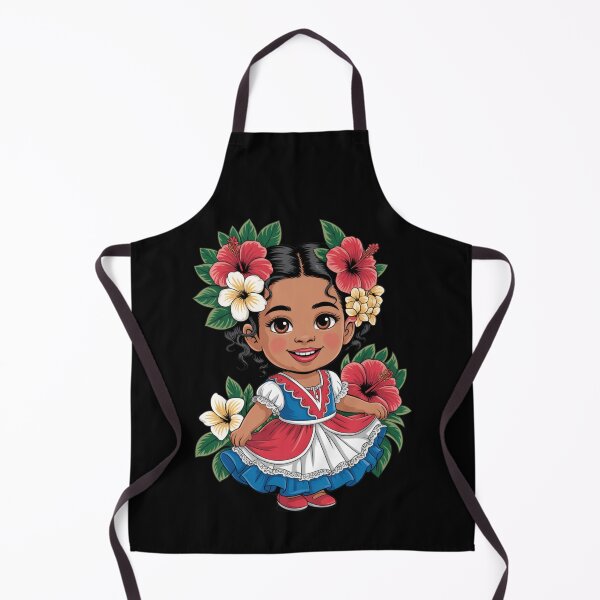Item preview, Dominican Girl — Tropical Flower Crown Cartoon V13 designed and sold by DarylWelsh2024.