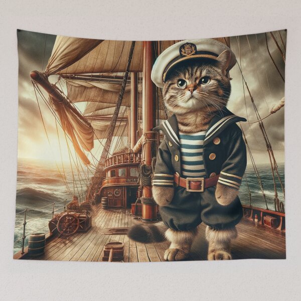 Item preview, Sailor Cat: Master of the High Seas designed and sold by catontheroof.