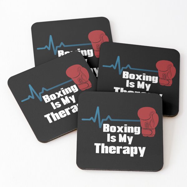 Item preview, Boxing Is My Therapy - Funny Boxer EKG Pulse Heartbeat Fighter Design designed and sold by OuSfian1.