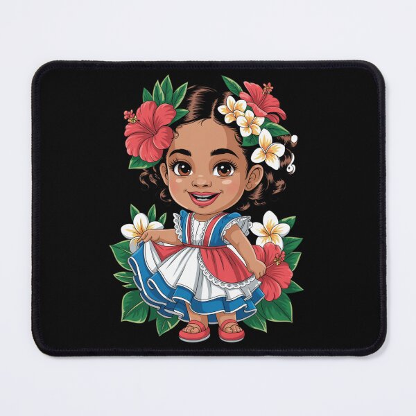 Item preview, Dominican Girl — Tropical Flower Crown Cartoon V15 designed and sold by DarylWelsh2024.