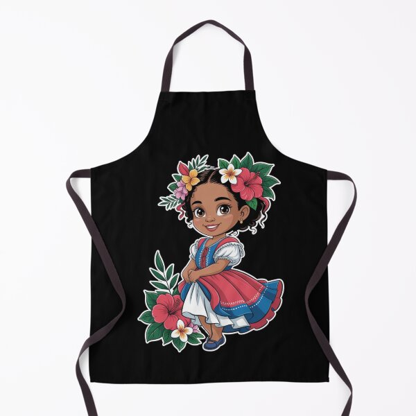 Item preview, Dominican Girl — Tropical Flower Crown Cartoon V16 designed and sold by DarylWelsh2024.