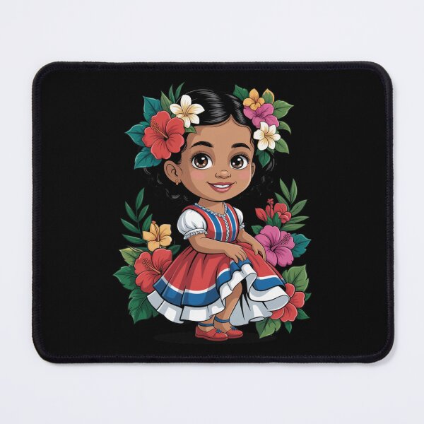 Item preview, Dominican Girl — Tropical Flower Crown Cartoon V17 designed and sold by DarylWelsh2024.