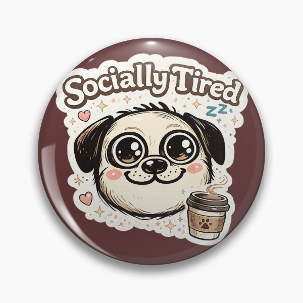 Item preview, Socially Tired Cute Dog Coffee Design | Introvert Humor Puppy | Funny Anti Social Aesthetic designed and sold by sumodesign.