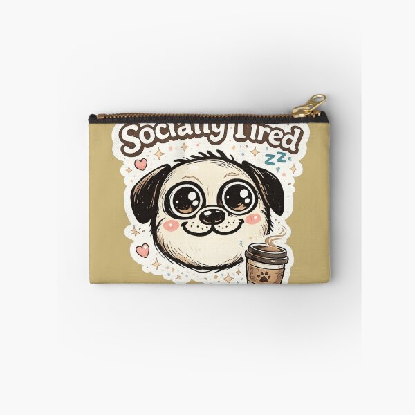 Item preview, Socially Tired Cute Dog Coffee Design | Introvert Humor Puppy | Funny Anti Social Aesthetic designed and sold by sumodesign.