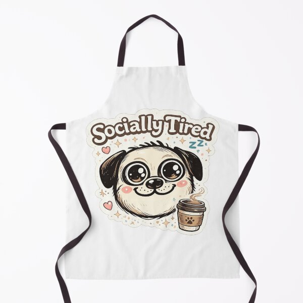 Item preview, Socially Tired Cute Dog Coffee Design | Introvert Humor Puppy | Funny Anti Social Aesthetic designed and sold by sumodesign.