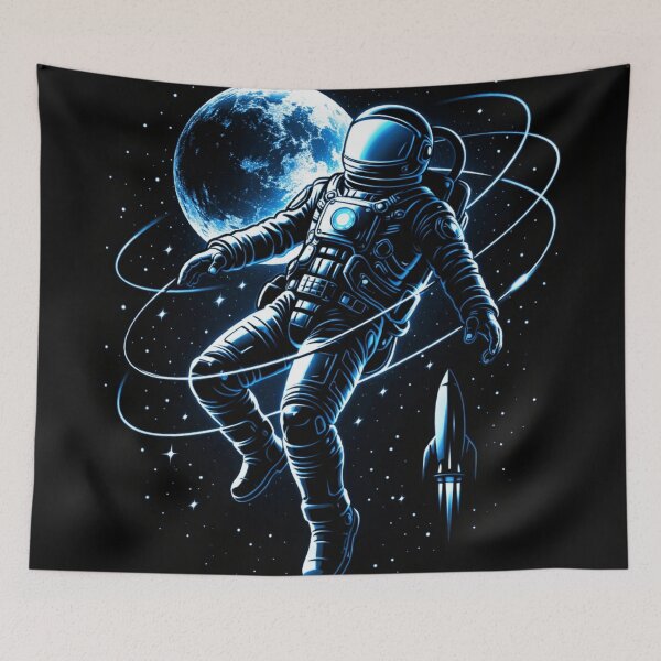 Item preview, Mission Lunar Ascent Futuristic Astronaut T-Shirt | Space Exploration Design designed and sold by LatestDesign95.