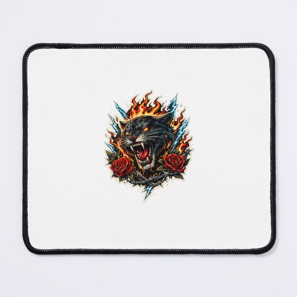 Item preview, Flaming Black Panther Roses Gothic Art designed and sold by TonyRosato.