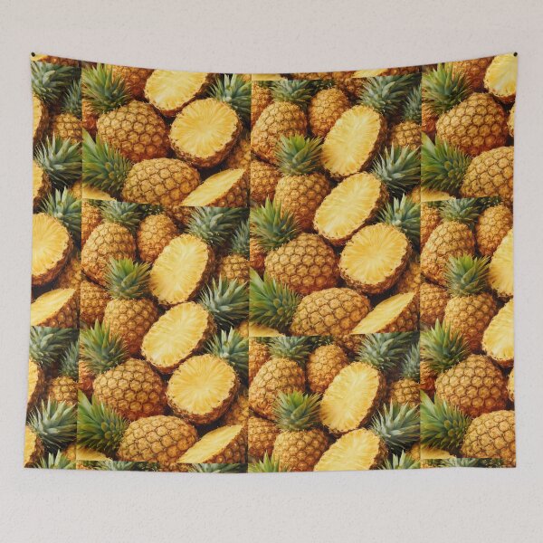 Item preview, Tropical Gold Pineapple Mosaic | Vibrant Exotic Fruit Pattern | Vertical Summer Food Art designed and sold by SergioMiklos.