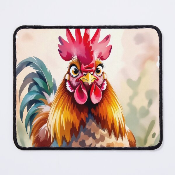 Item preview, Whimsical Watercolor Rooster in a Summer Field designed and sold by Serene Strokes Art.