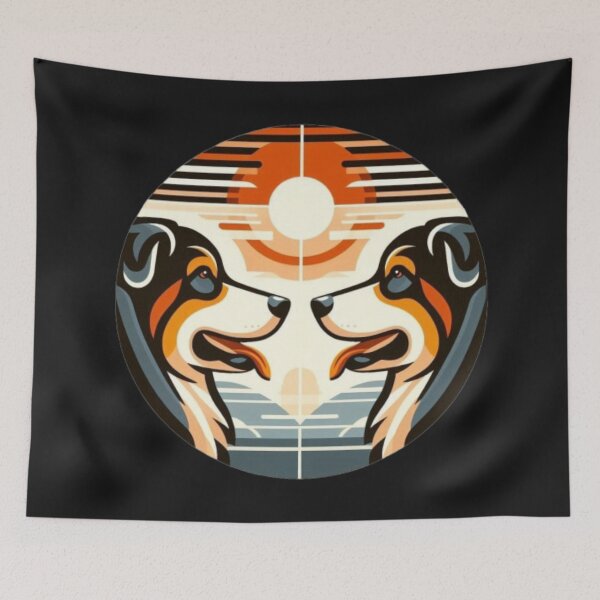 Item preview, Face to Face – Retro Dog Art designed and sold by PurrfectWhisper.
