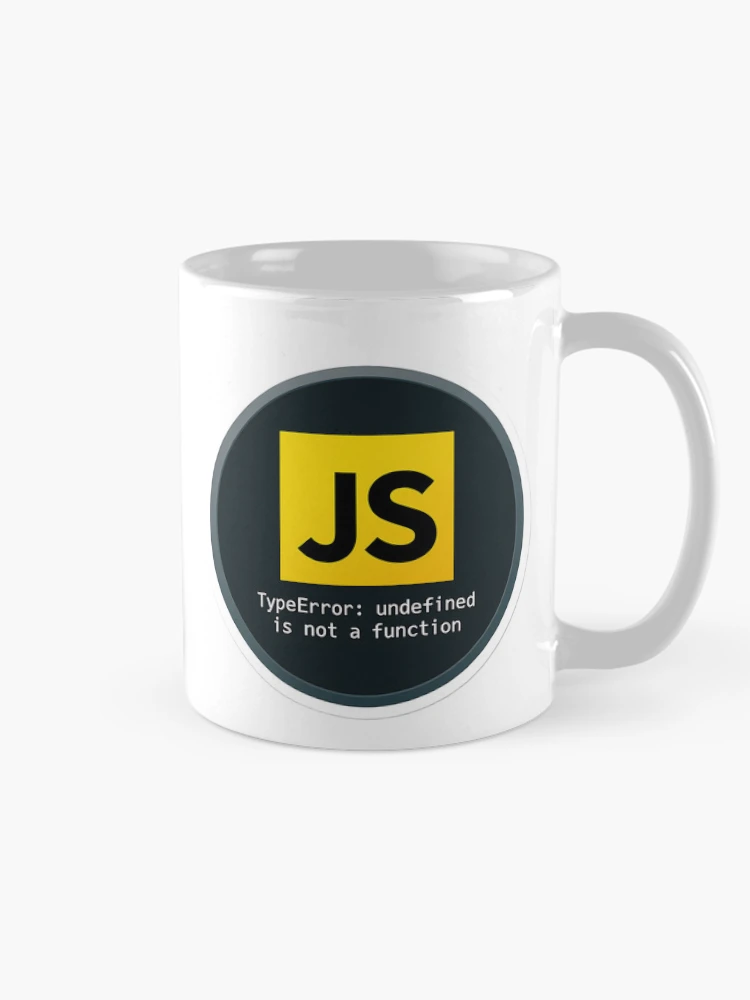Thumbnail 3 von 6, Kaffeebecher, JavaScript TypeError Undefinierter Entwickler-Humor designt und verkauft von eikulabs.