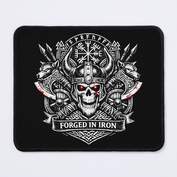 Item preview, Forged in Iron Viking Skull Shirt – Norse Warrior Helmet, Vegvisir Compass, Viking Axe Nordic Mythology Design designed and sold by R3X .