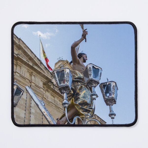 Item preview, Religious Statue On Ornate Processional Float With Lanterns At Church Festival designed and sold by Nmallia.
