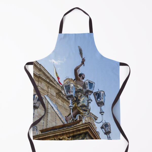 Item preview, Religious Statue On Ornate Processional Float With Lanterns At Church Festival designed and sold by Nmallia.