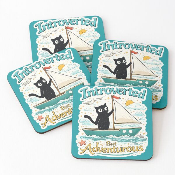 Item preview, Introverted But Adventurous Cat Sailing Design | Cute Introvert Travel Humor | Anti Social Explorer Aesthetic designed and sold by sumodesign.