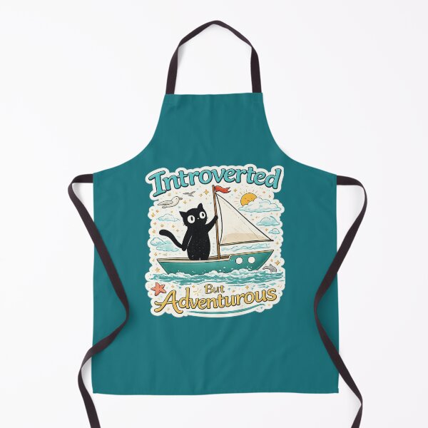 Item preview, Introverted But Adventurous Cat Sailing Design | Cute Introvert Travel Humor | Anti Social Explorer Aesthetic designed and sold by sumodesign.