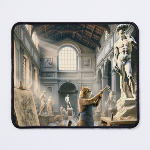 Item preview, Pint-Sized Paws, Monumental Art: Feline Michelangelo designed and sold by catontheroof.